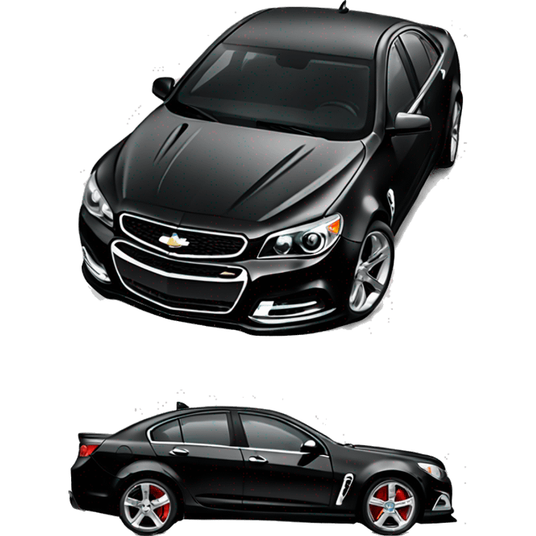 black chevy ss with chrome wheels emoji