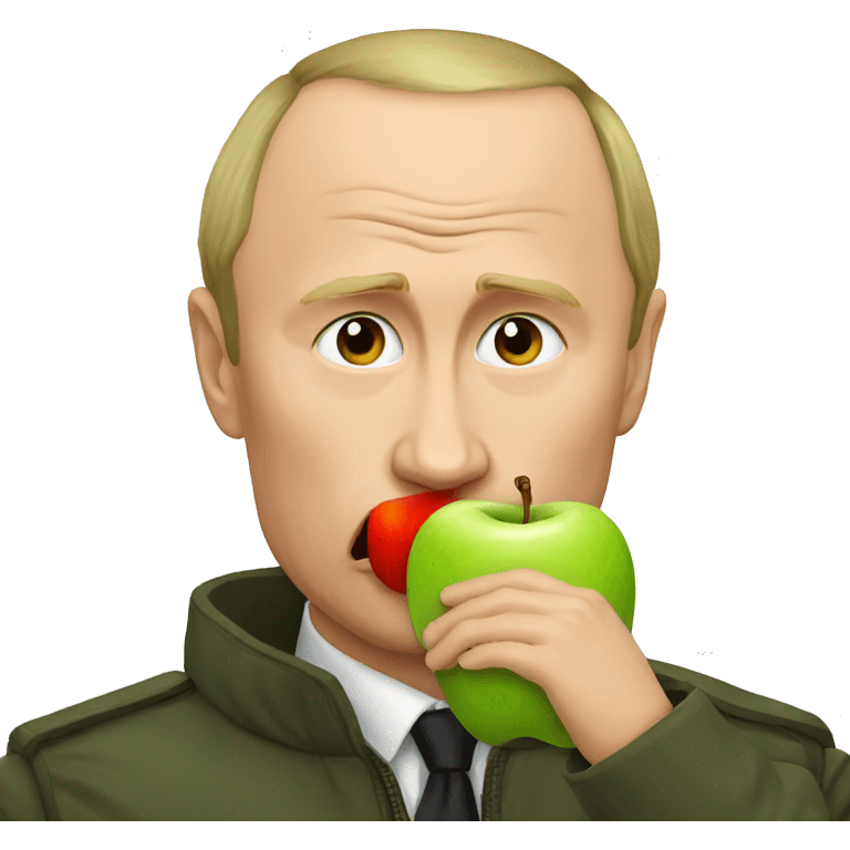 putin eating apple  emoji