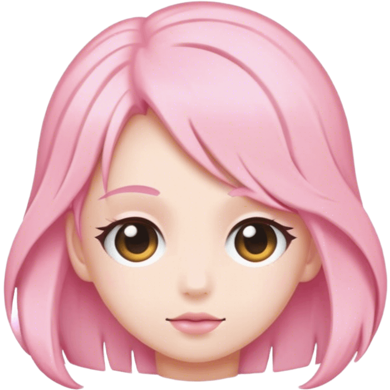 pastel pink hair clip emoji