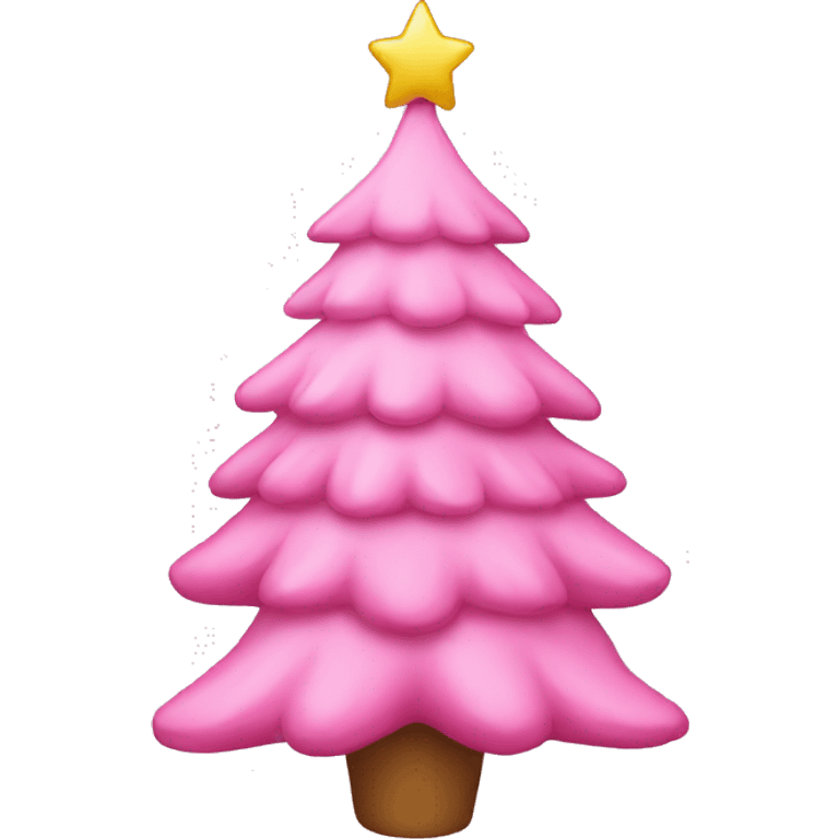 Pink Christmas tree  emoji