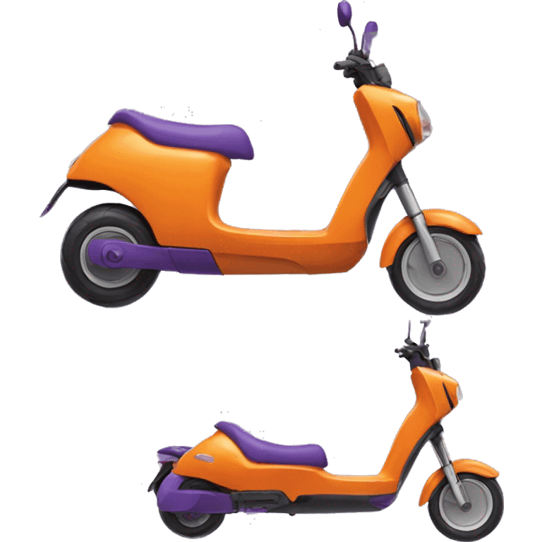 orange&purple electric scooter emoji