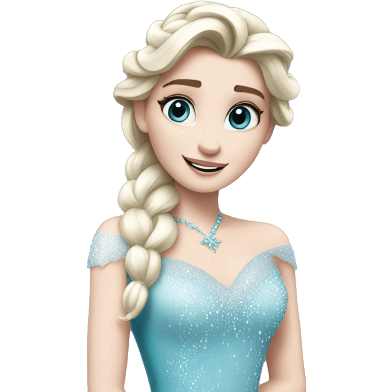 Elsa qui sourit emoji