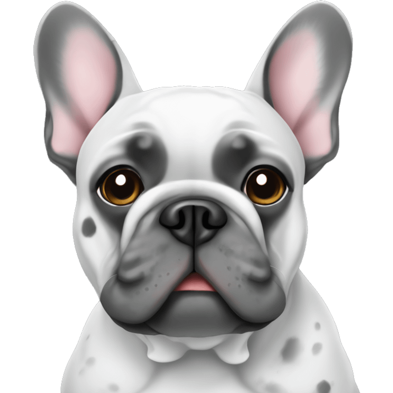 French Bulldog grey with white speckles emoji