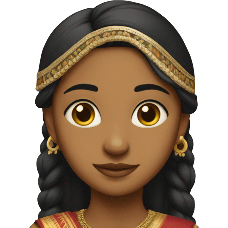 indian girl that where a tradisional suit emoji