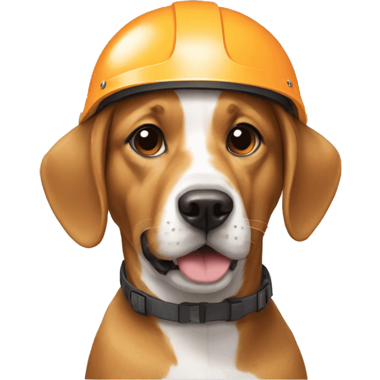 Dog wearing helmet  emoji