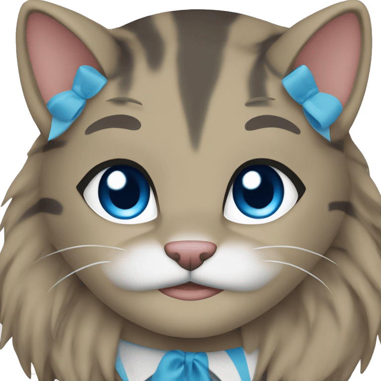 wildcat for school homecoming school colors are blue and light blu emoji