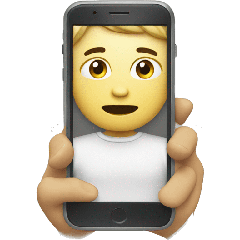 watching video from phone emoji