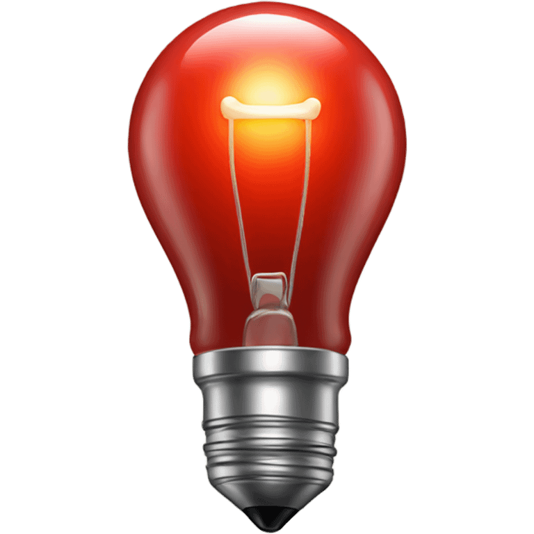 A red bulb nervoua emoji