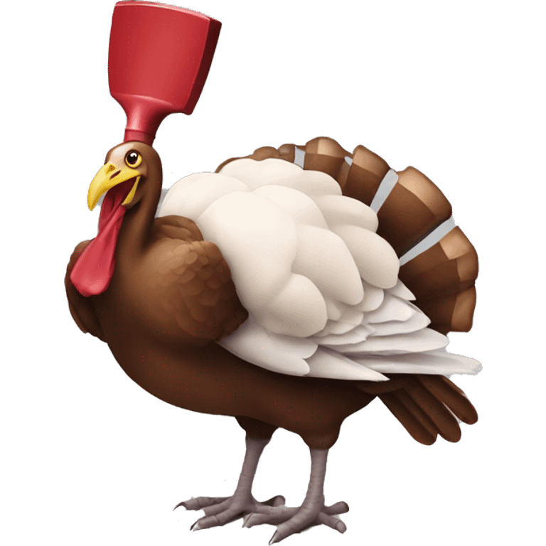 turkey holding meat cleaver emoji