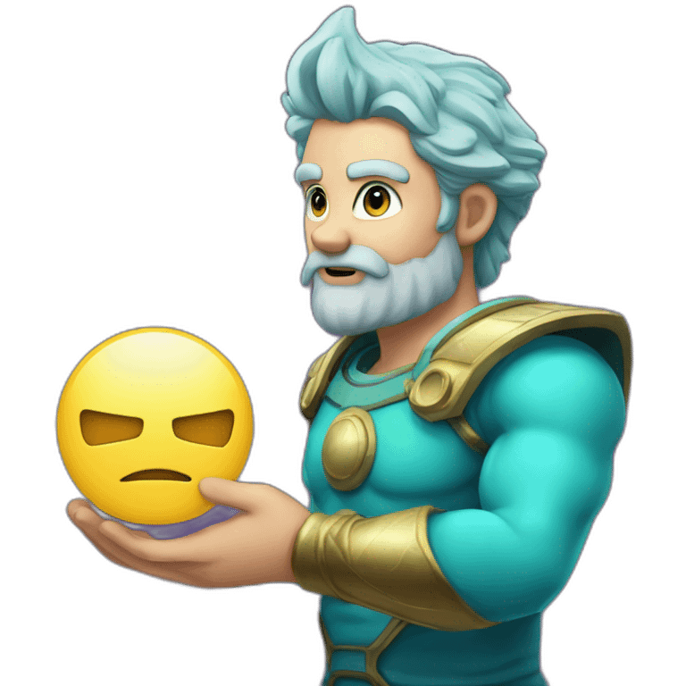 Gamer PC holds Uranus in his hands emoji