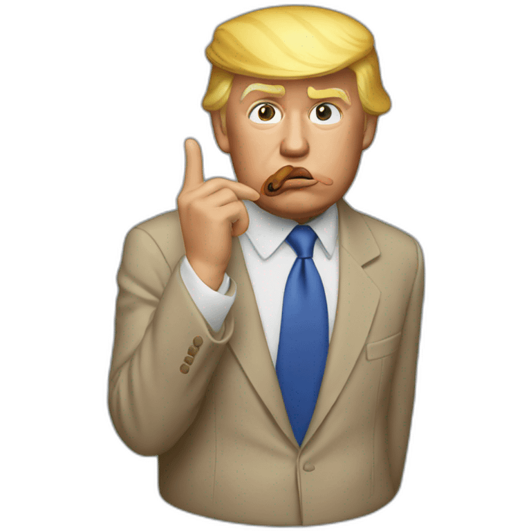 donald trump blowing kiss emoji