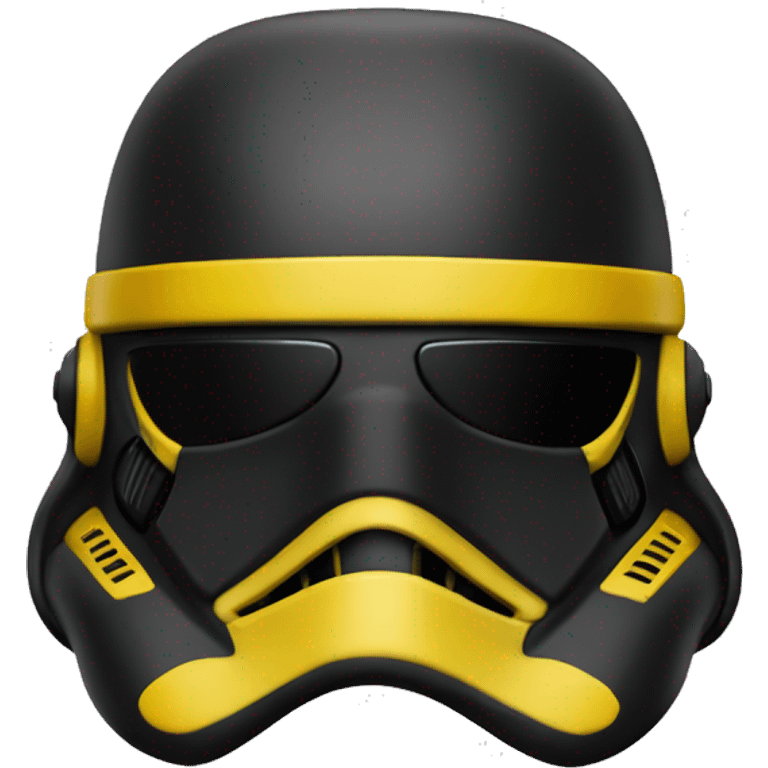 Black and yellow stormtrooper helmet  emoji