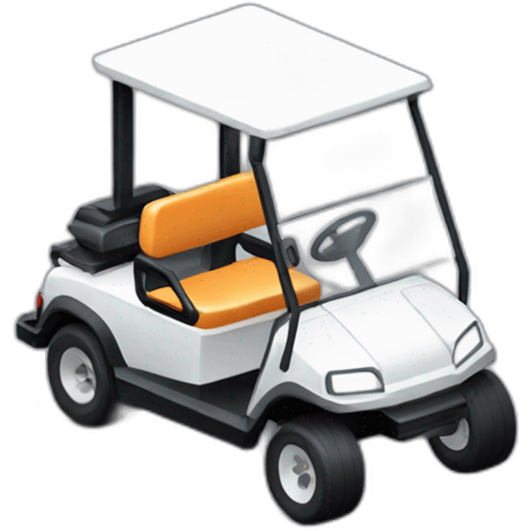 Golf cart isometric emoji