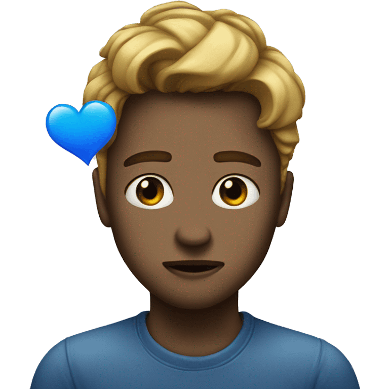 Blue heart broken emoji