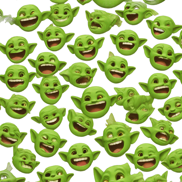 A happy goblin.  emoji