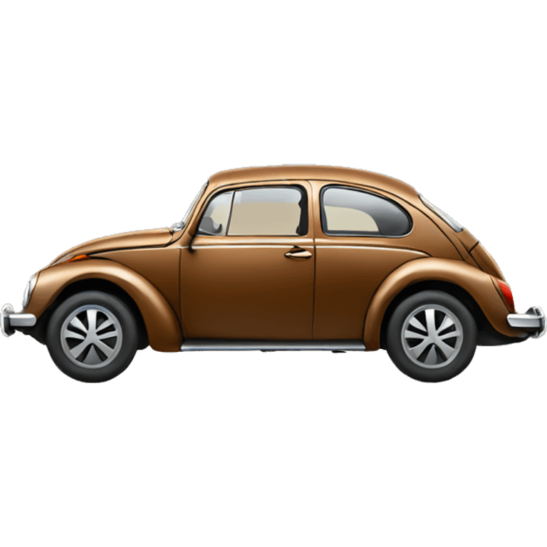 Brown Volkswagen Beetle car emoji