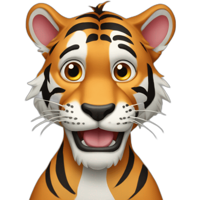 Goofy mixed with tiger the tiger emoji