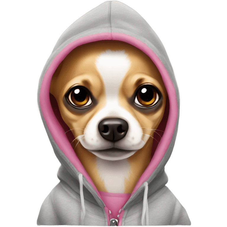 Chihuahua wearing a hoodie  emoji