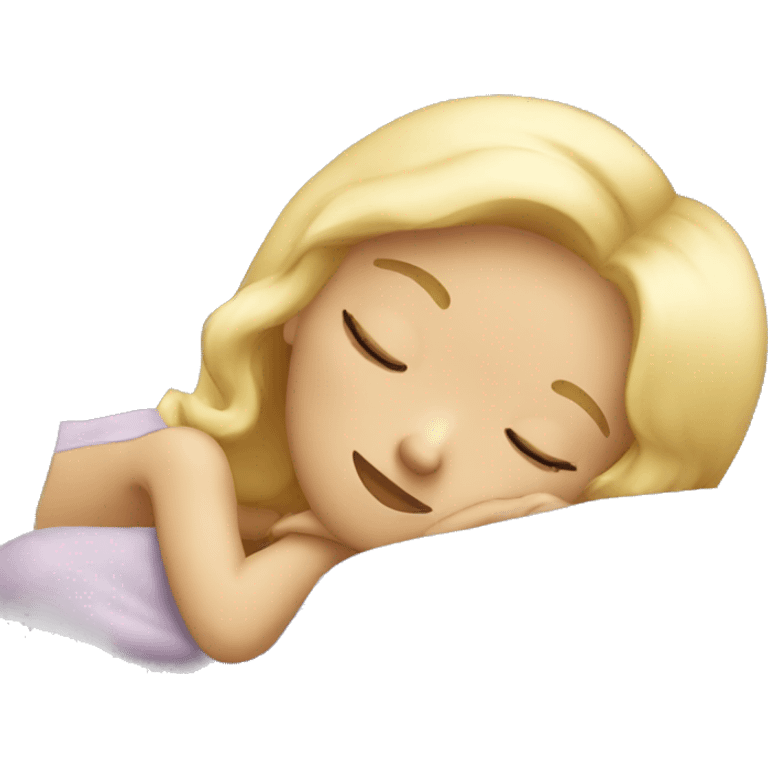 Blonde girl sleep  emoji