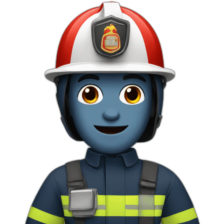 fireman with French helmet emoji