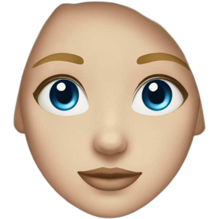  blonde hair blue eye girl emoji