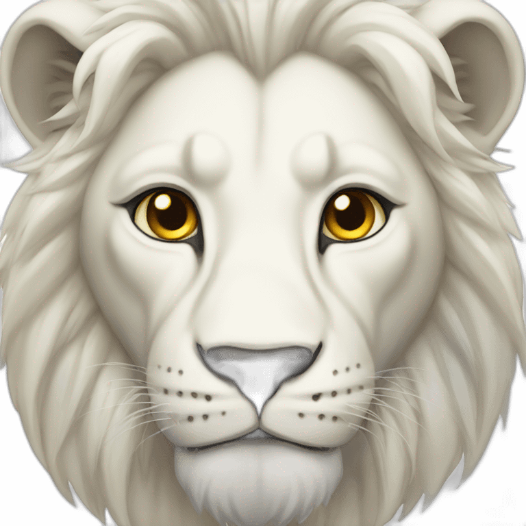 white lion emoji