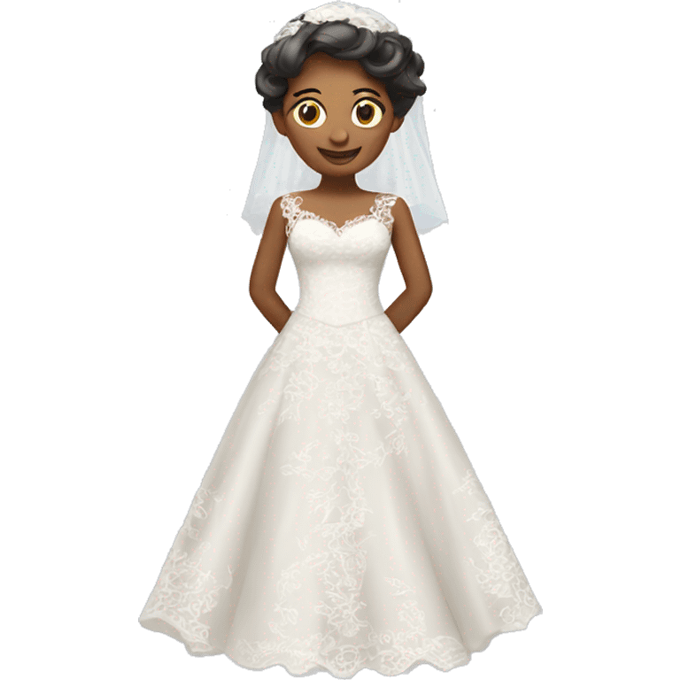 Lace wedding dress emoji