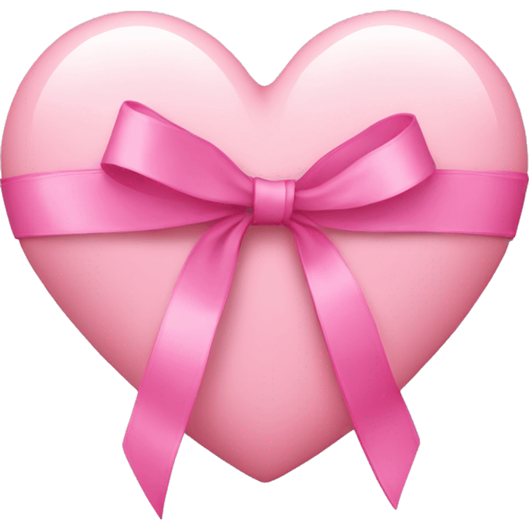 Light pink heart with pink ribbon emoji