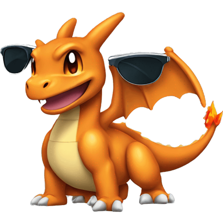 Charizard with sunglasses emoji