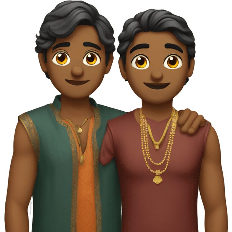 Indian male queer couple emoji