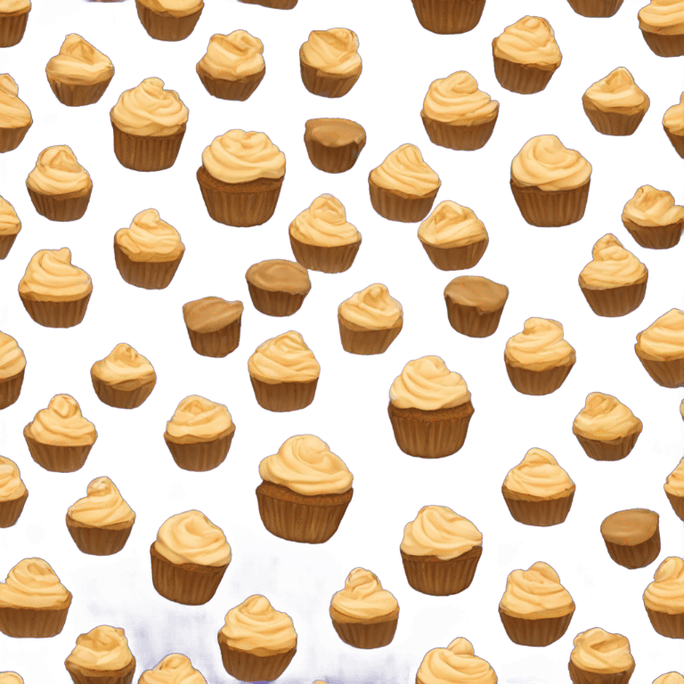 Peanut butter cupcake emoji