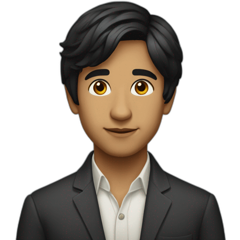 Jiddu Krishnamurti young black hair emoji