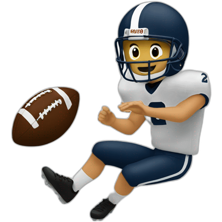 punting a football emoji