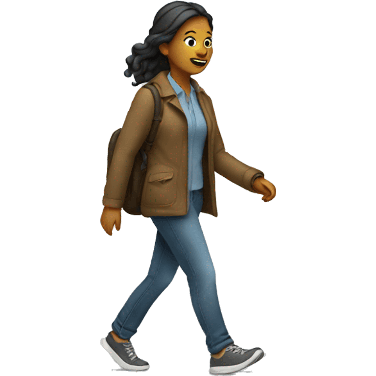 A walking woman emoji