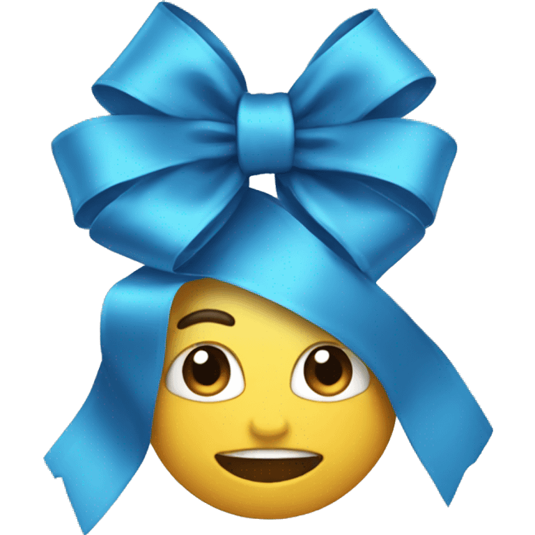 blue bow emoji