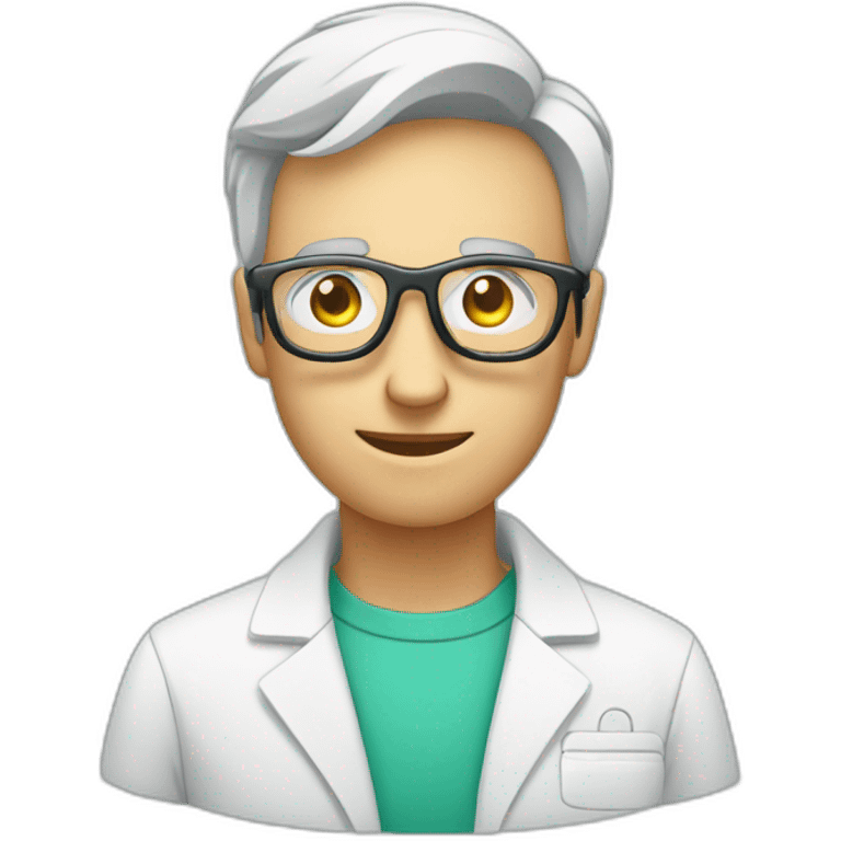 Químico farmacobiologo con lentes  emoji