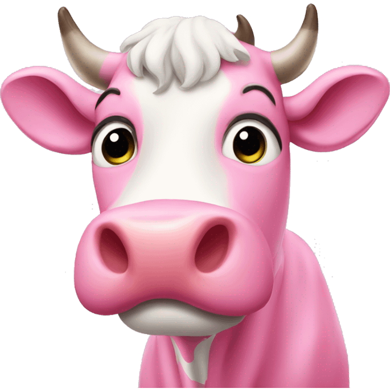 Pink cow emoji