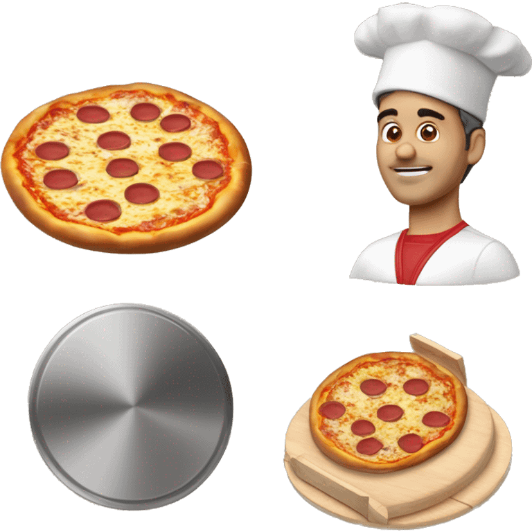 Pizza de jamón y queso tostada realista  emoji