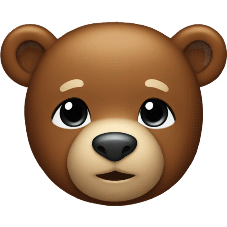 Cute bear with a brown carpet  emoji