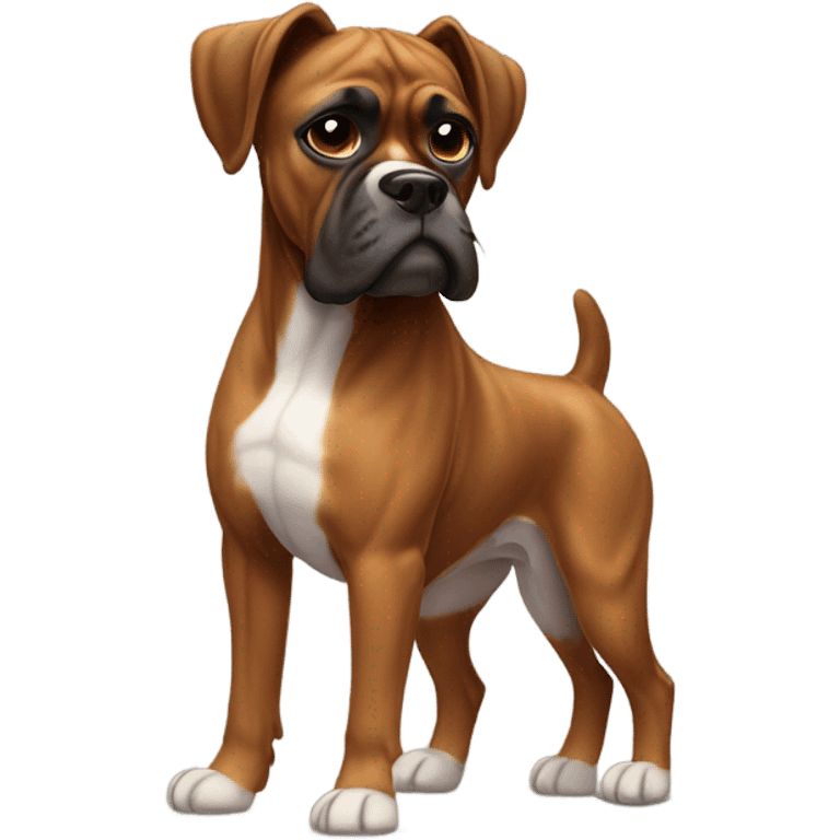 Brindle boxer dog emoji