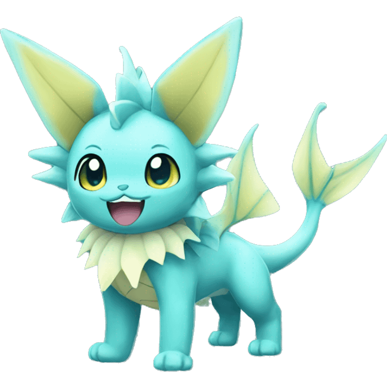 Kawaii Vaporeon full body emoji