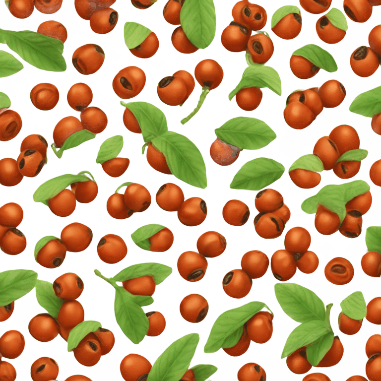 Ripe guarana berries emoji