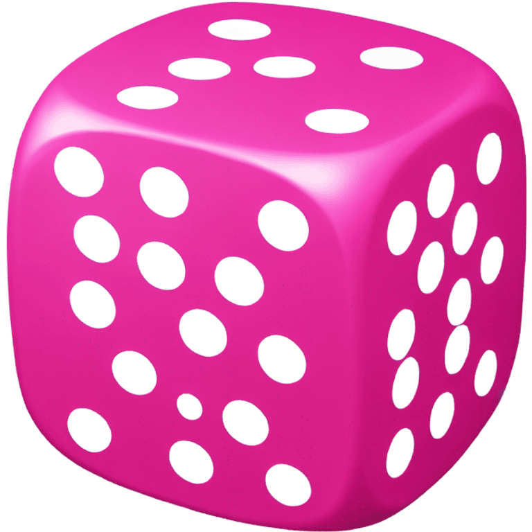 Hot pink dice emoji