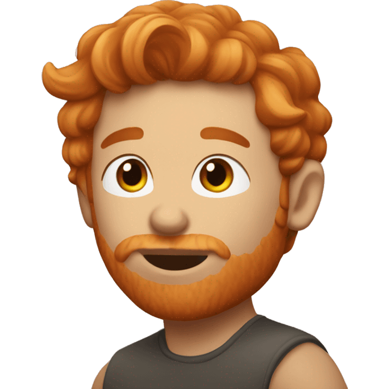 Ginger guy kissing brunette girl emoji