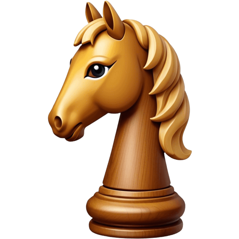 wooden horse chess piece emoji