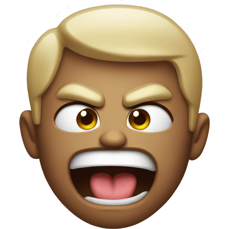 Angry with tongue out emoji