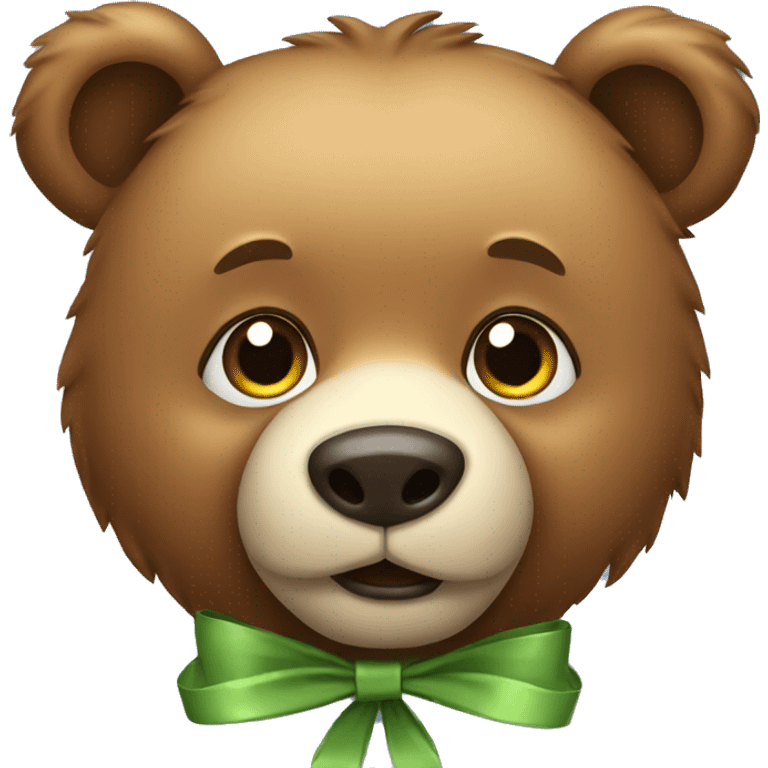 Bear with a bow emoji