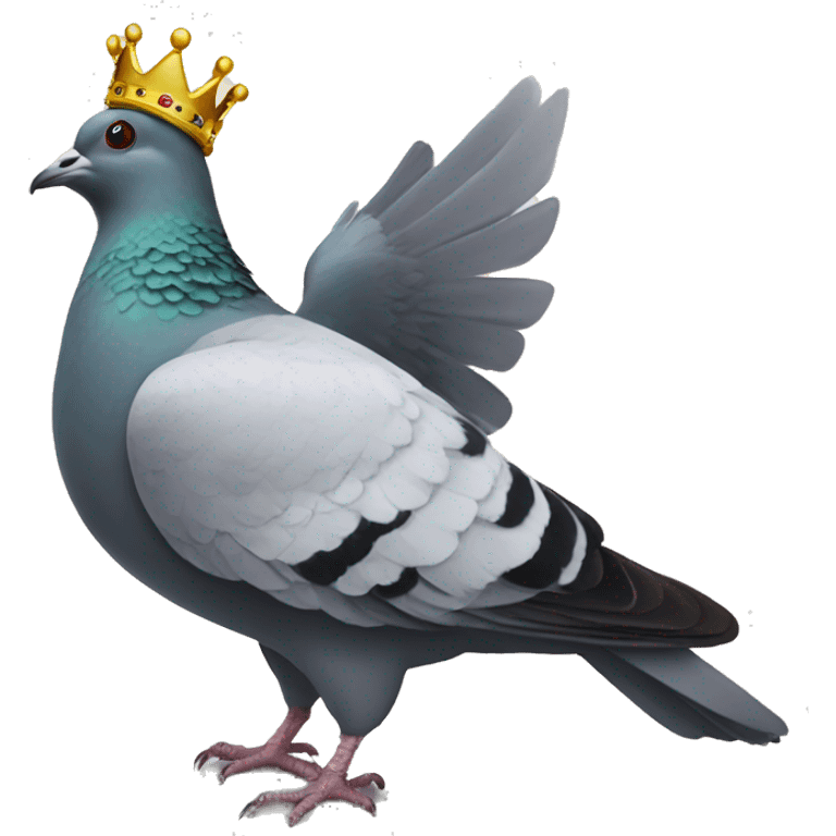 pigeon with crown emoji