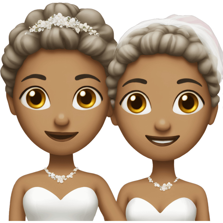 Two brides emoji