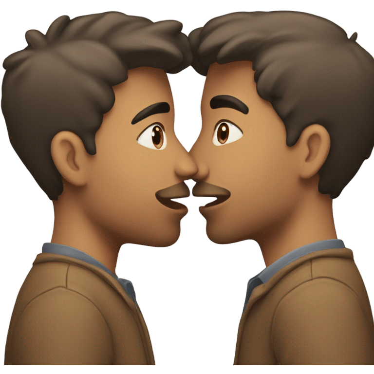 guys kissing emoji